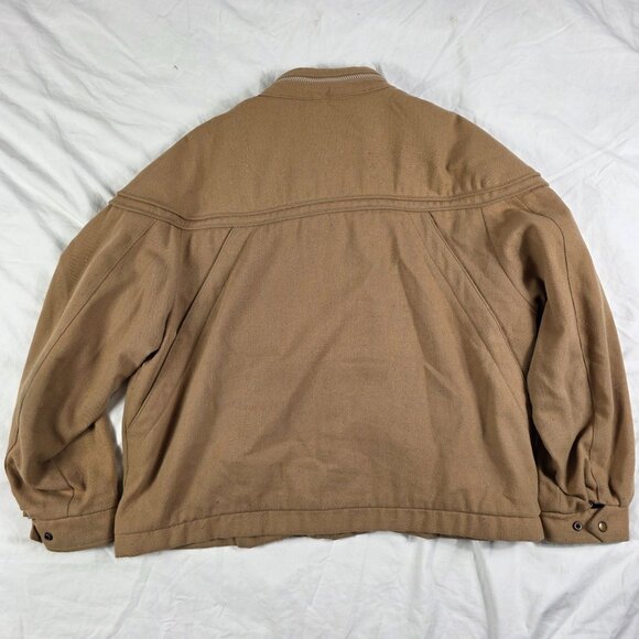 Vintage Hill & Archer Mens XL Tan Full Zip Jacket Pockets Casual Outdoors - Picture 2 of 10